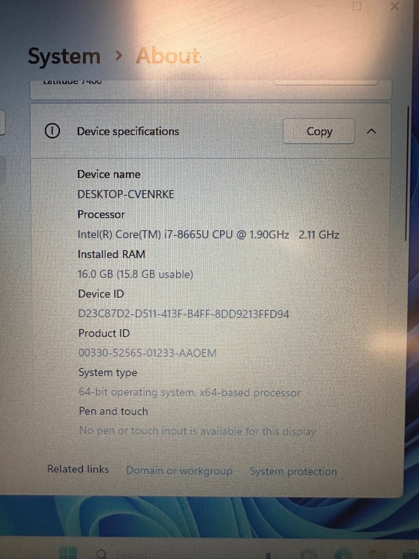 Dell 7400 | i7-8665U | 16GB | 256GB SSD |
