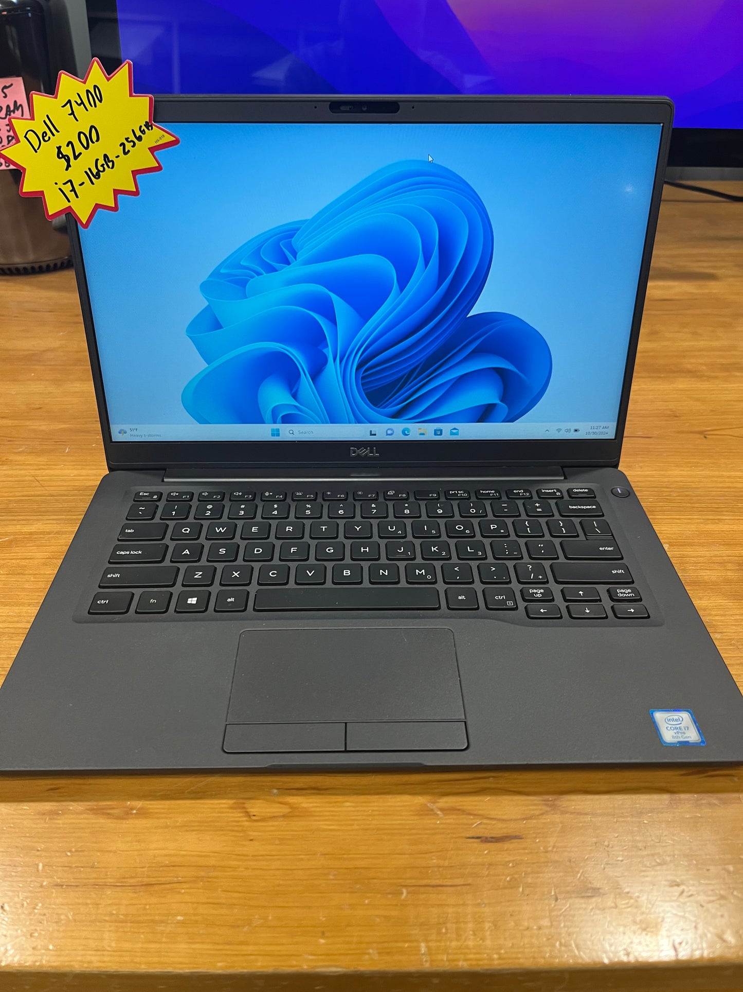 Dell 7400, Core i7 (8th Gen), 16 GB Ram, 256 GB SSD, Windows 11 Pro