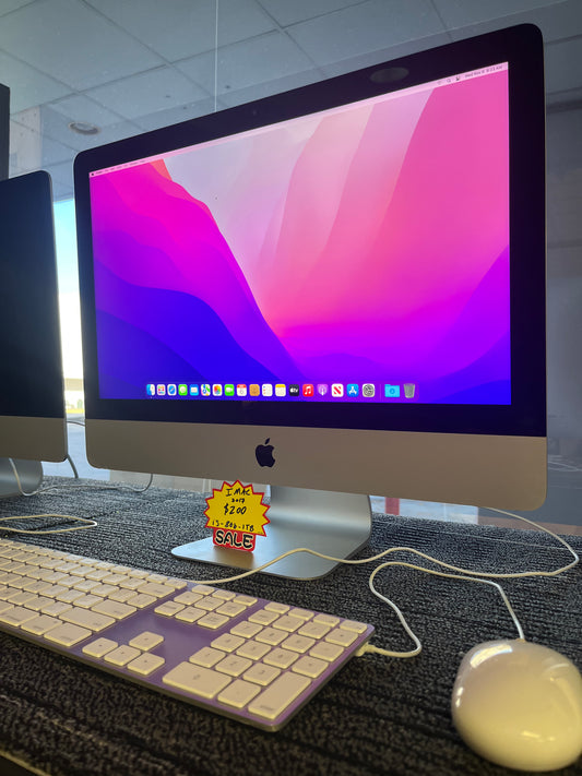 2017 iMac 21” Desktop, Core i5, 8 GB Ram, 1 TB Drive, Monterey 12.4