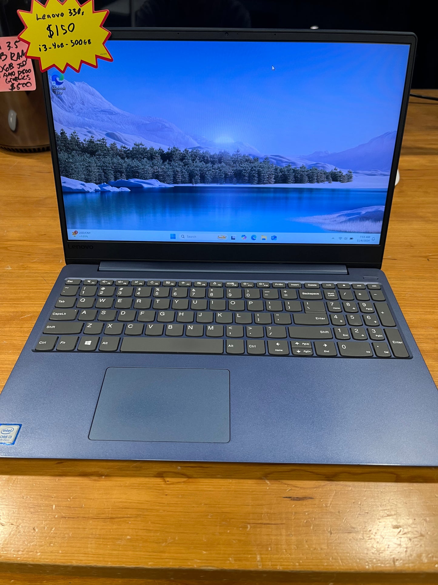 Lenovo 330s, Core i3 (8th Gen), 4 GB Ram, 500 GB SSD, Windows 11 Pro