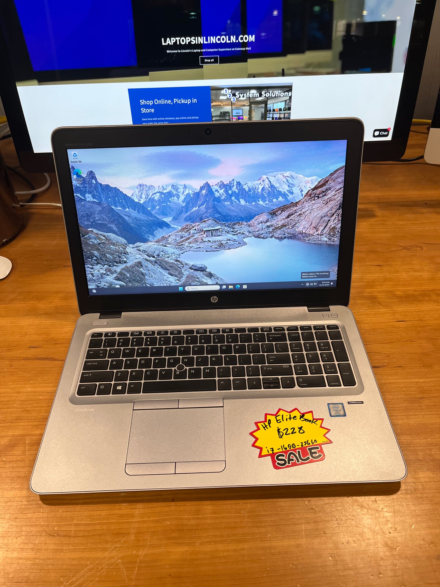 HP EliteBook 850 G4 Laptop 15”, Core i7, 16 GB Ram, 256 GB SSD, Windows 11 Pro